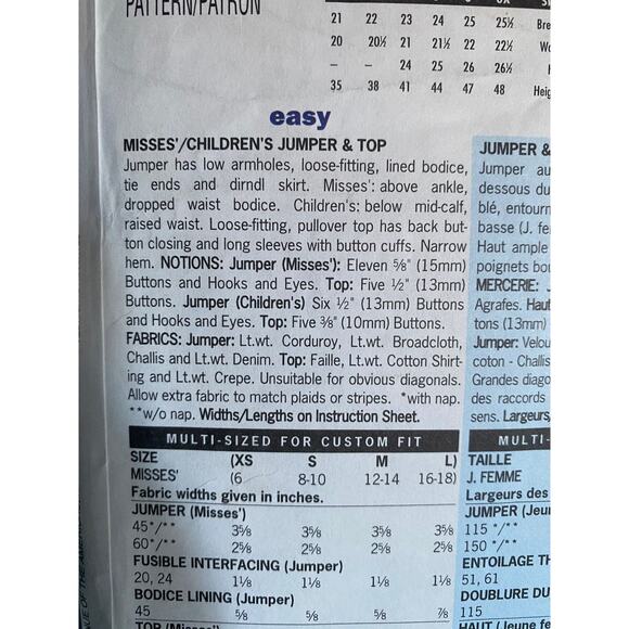 Butterick Sewing pattern 5159 mom girls top dress - Picture 4 of 7